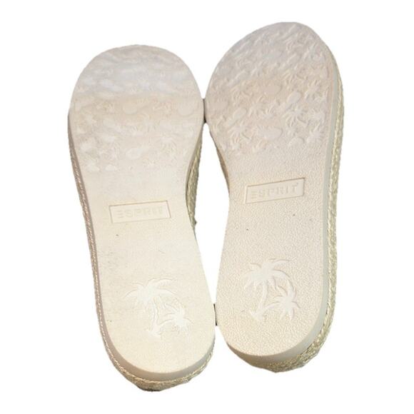 Esprit Nadine Espadrille Brown Tan Slip On Perforated Flat Sneaker Shoe Sz 9.5 M - Picture 6 of 8